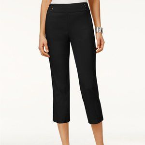 JM Collection Tummy Control Capri Pants Black SP